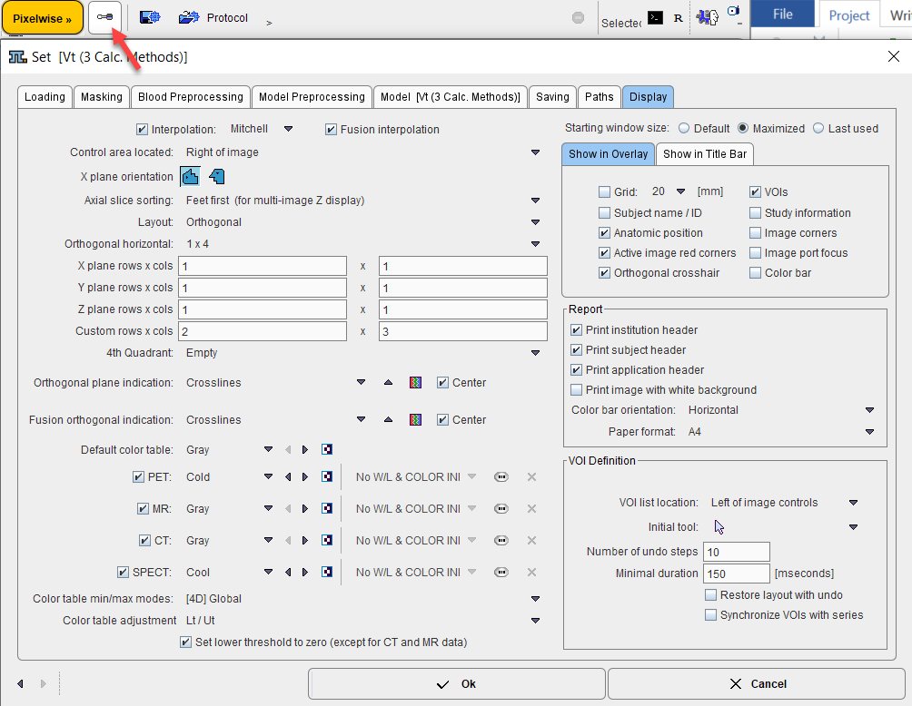 PXMOD Configuration Dialog